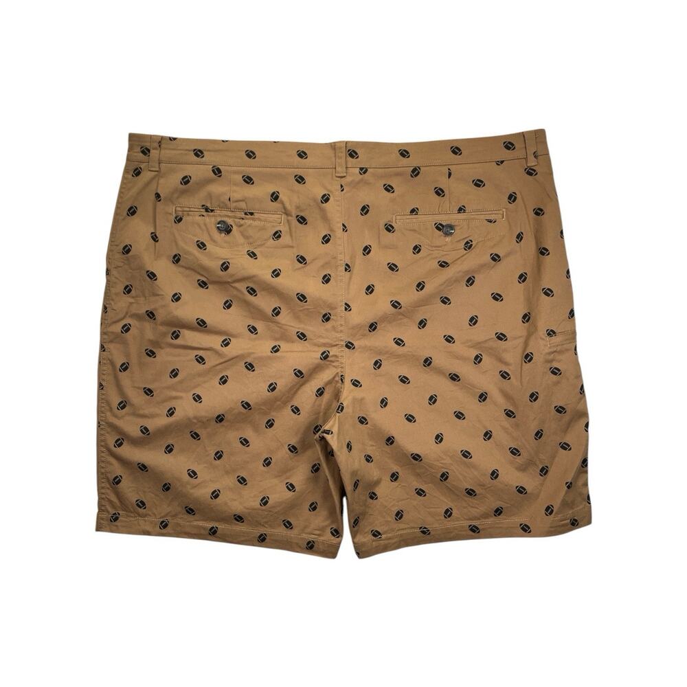 Tackle & Tides Men’s Shorts 44 All Over Football Print Brown Excellent Condition - Picture 7 of 9